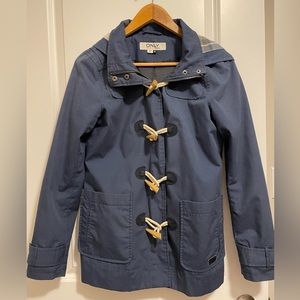Only brand blue zippered spring/fall jacket with toggles - small